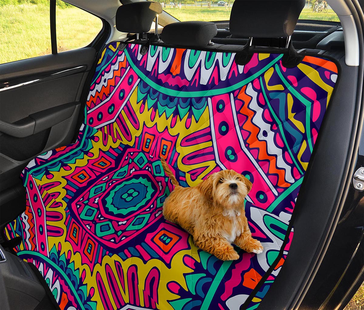 Colorful Mandala Bohemian Pattern Print Pet Car Back Seat Cover