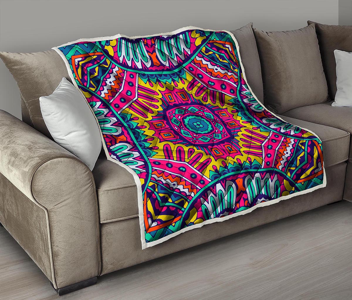 Colorful Mandala Bohemian Pattern Print Quilt