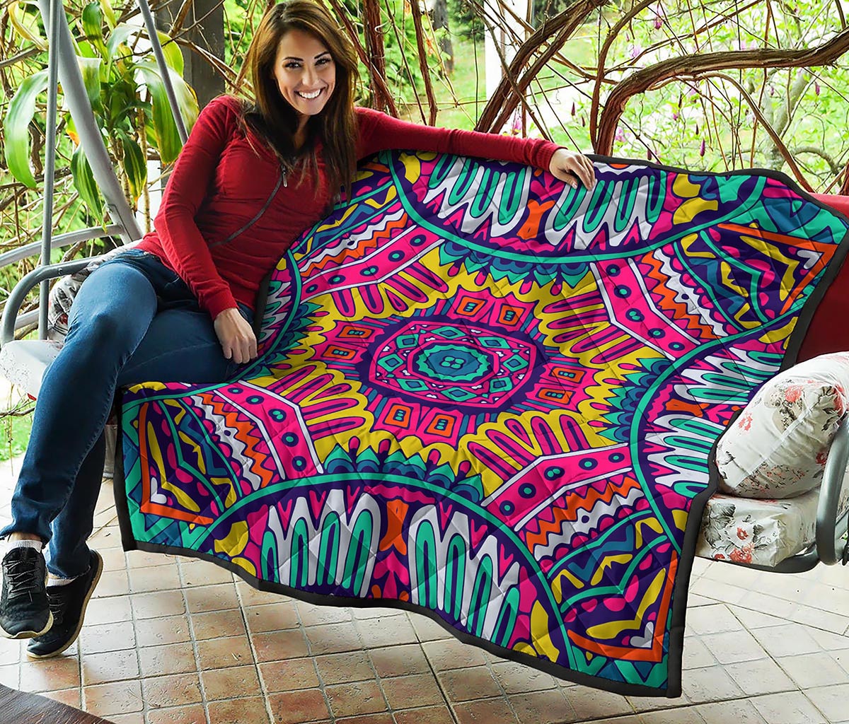 Colorful Mandala Bohemian Pattern Print Quilt