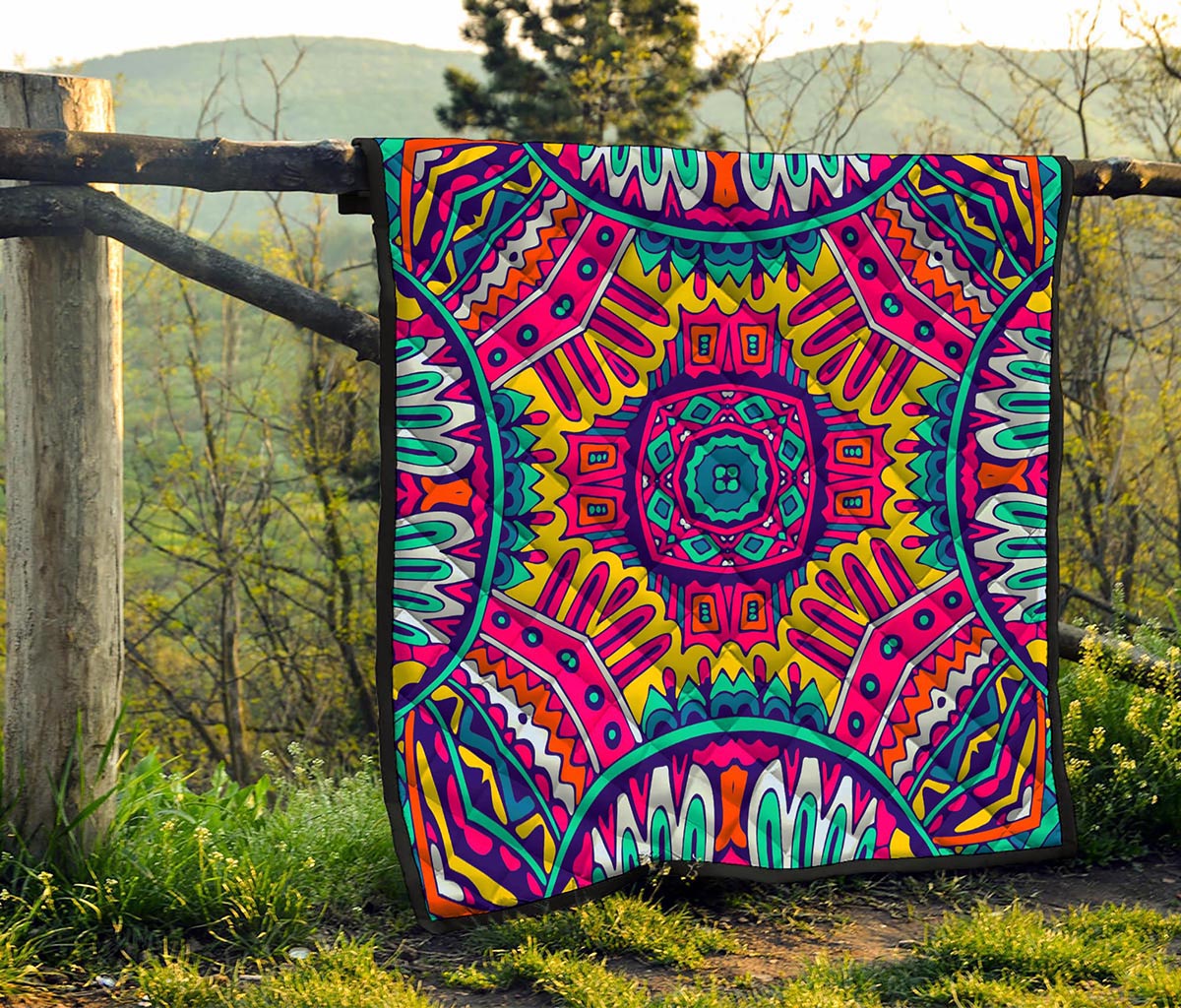 Colorful Mandala Bohemian Pattern Print Quilt