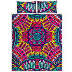 Colorful Mandala Bohemian Pattern Print Quilt Bed Set