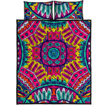 Colorful Mandala Bohemian Pattern Print Quilt Bed Set