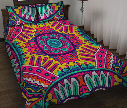 Colorful Mandala Bohemian Pattern Print Quilt Bed Set