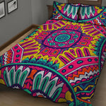 Colorful Mandala Bohemian Pattern Print Quilt Bed Set
