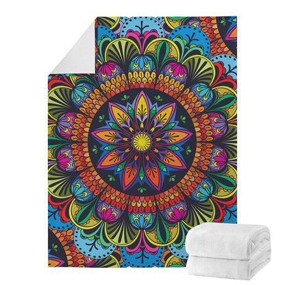 Colorful Mandala Print Blanket