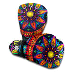 Colorful Mandala Print Boxing Gloves