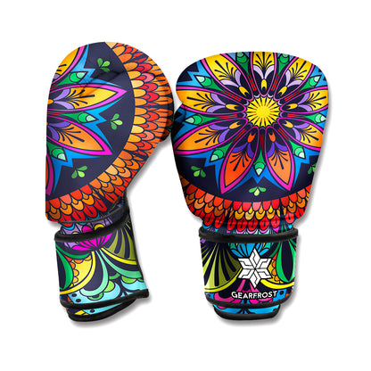 Colorful Mandala Print Boxing Gloves