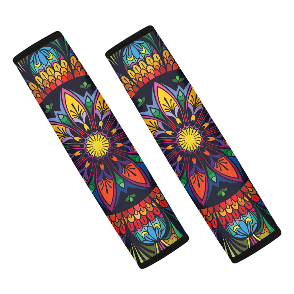 Colorful Mandala Print Car Seat Belt Covers