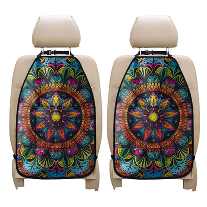 Colorful Mandala Print Car Seat Organizers