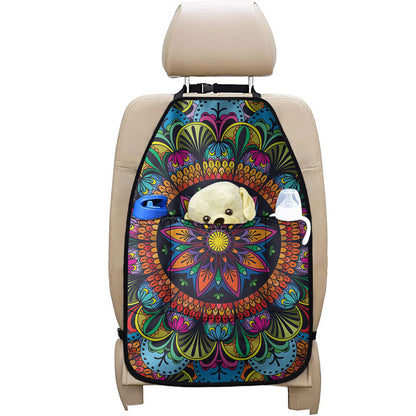 Colorful Mandala Print Car Seat Organizers