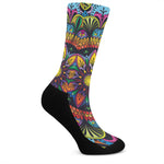 Colorful Mandala Print Crew Socks