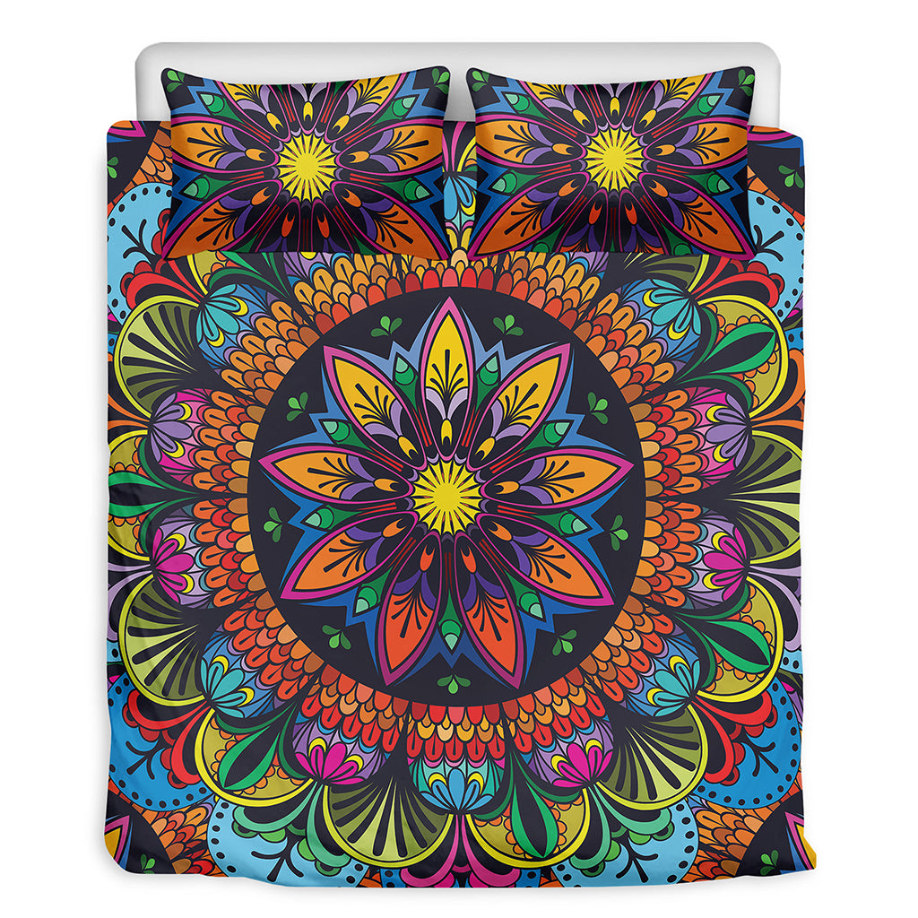 Colorful Mandala Print Duvet Cover Bedding Set
