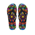 Colorful Mandala Print Flip Flops