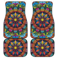 Colorful Mandala Print Front and Back Car Floor Mats