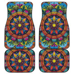 Colorful Mandala Print Front and Back Car Floor Mats