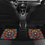 Colorful Mandala Print Front and Back Car Floor Mats