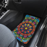 Colorful Mandala Print Front and Back Car Floor Mats