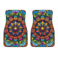 Colorful Mandala Print Front Car Floor Mats