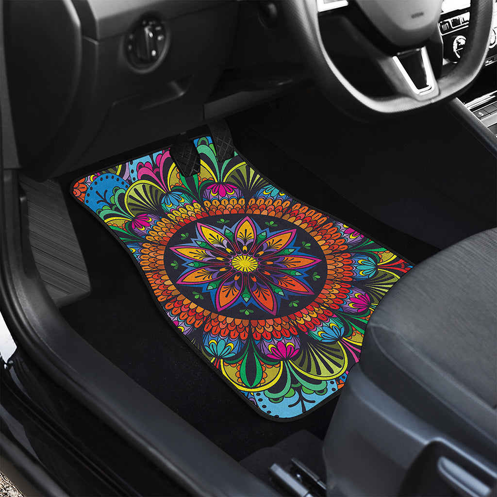 Colorful Mandala Print Front Car Floor Mats