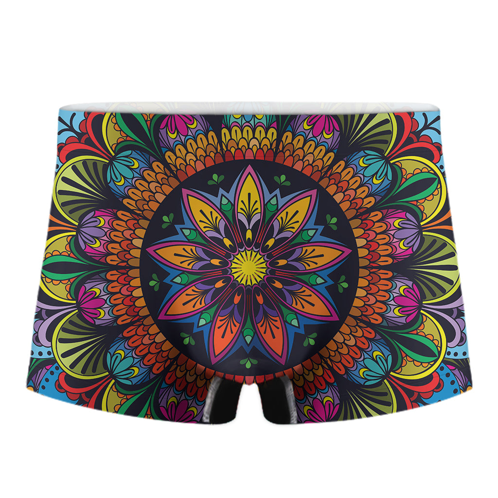 Colorful Mandala Print Men's Boxer Briefs