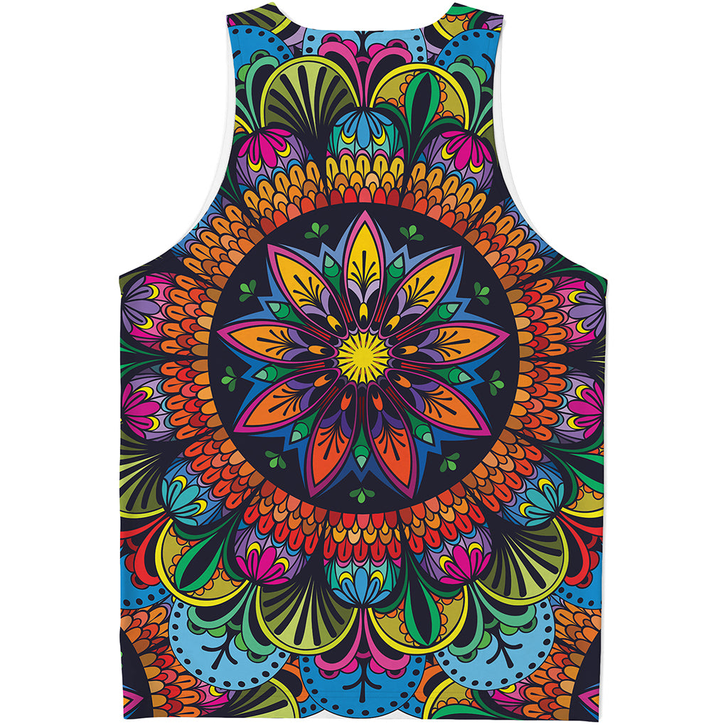 Colorful Mandala Print Men's Tank Top