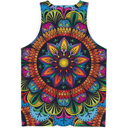 Colorful Mandala Print Men's Tank Top