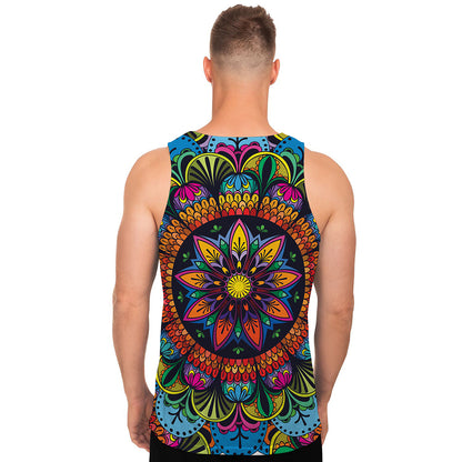 Colorful Mandala Print Men's Tank Top