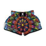 Colorful Mandala Print Muay Thai Boxing Shorts