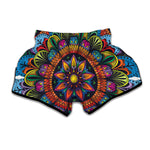 Colorful Mandala Print Muay Thai Boxing Shorts
