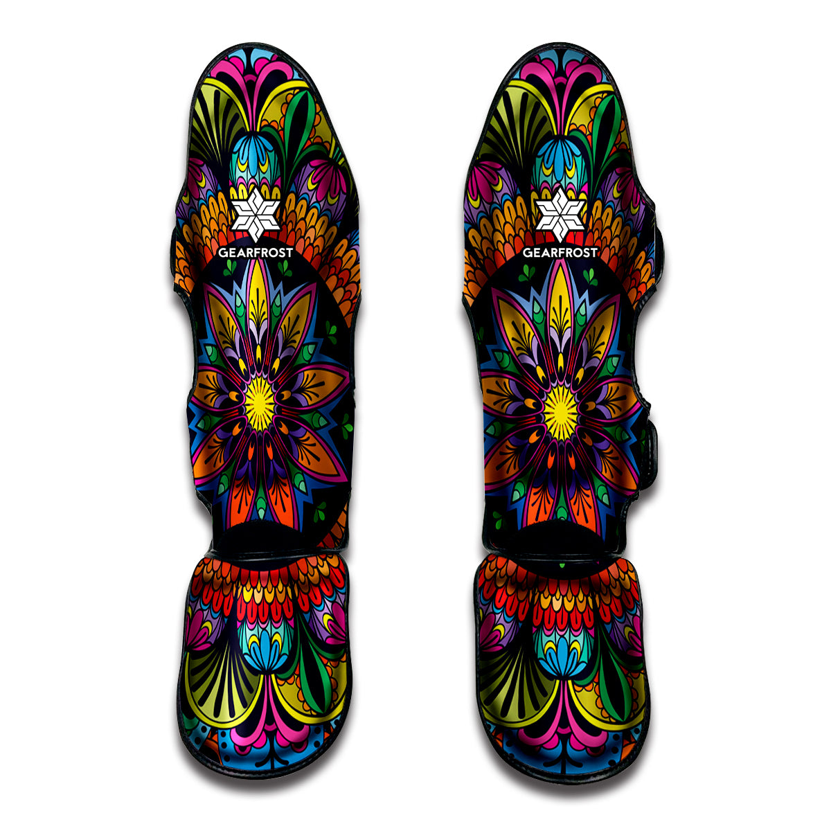 Colorful Mandala Print Muay Thai Shin Guard
