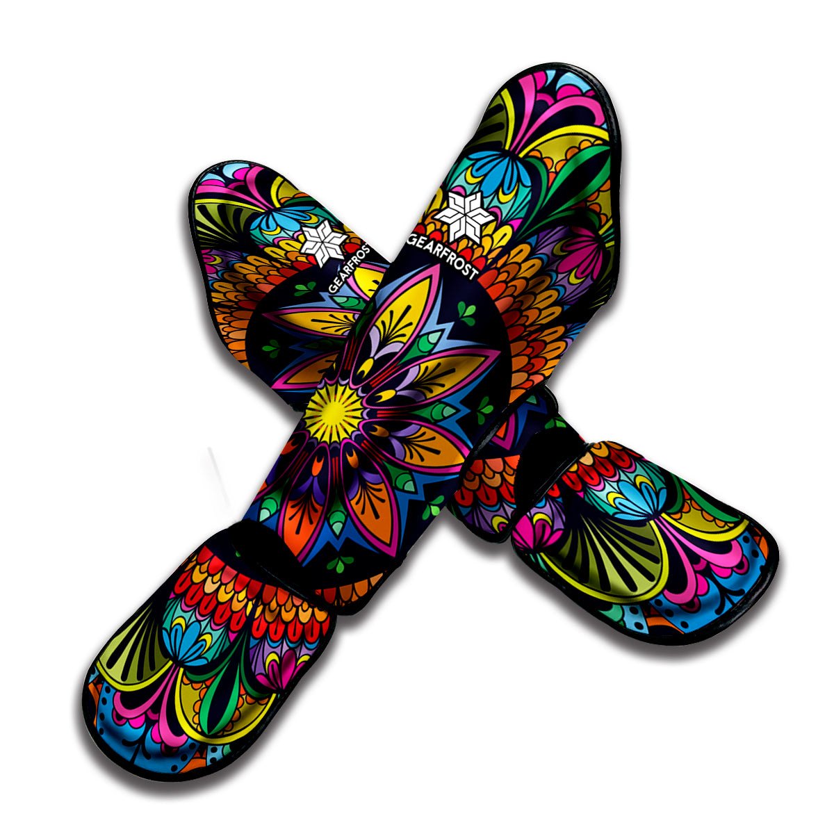 Colorful Mandala Print Muay Thai Shin Guard