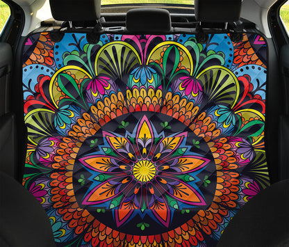 Colorful Mandala Print Pet Car Back Seat Cover