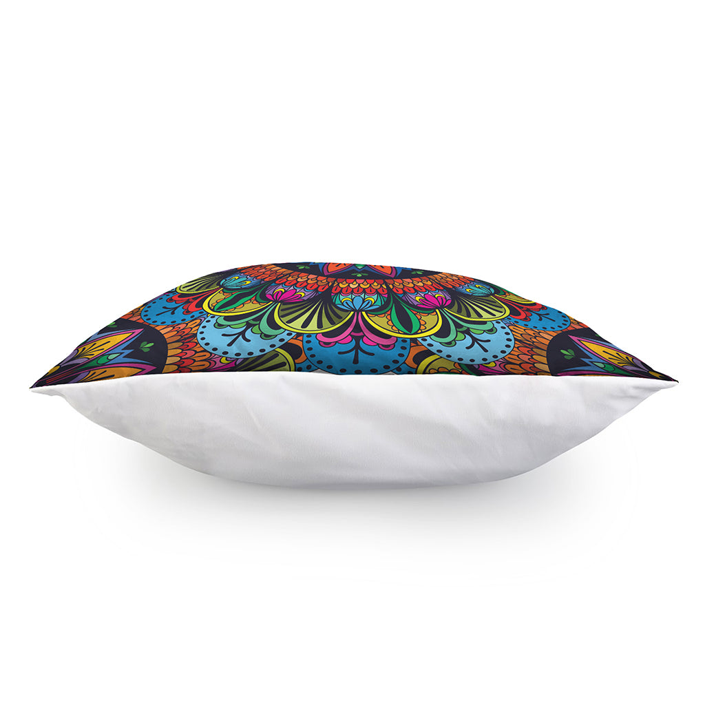 Colorful Mandala Print Pillow Cover