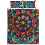 Colorful Mandala Print Quilt Bed Set