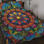 Colorful Mandala Print Quilt Bed Set