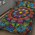 Colorful Mandala Print Quilt Bed Set