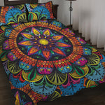 Colorful Mandala Print Quilt Bed Set