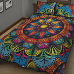 Colorful Mandala Print Quilt Bed Set