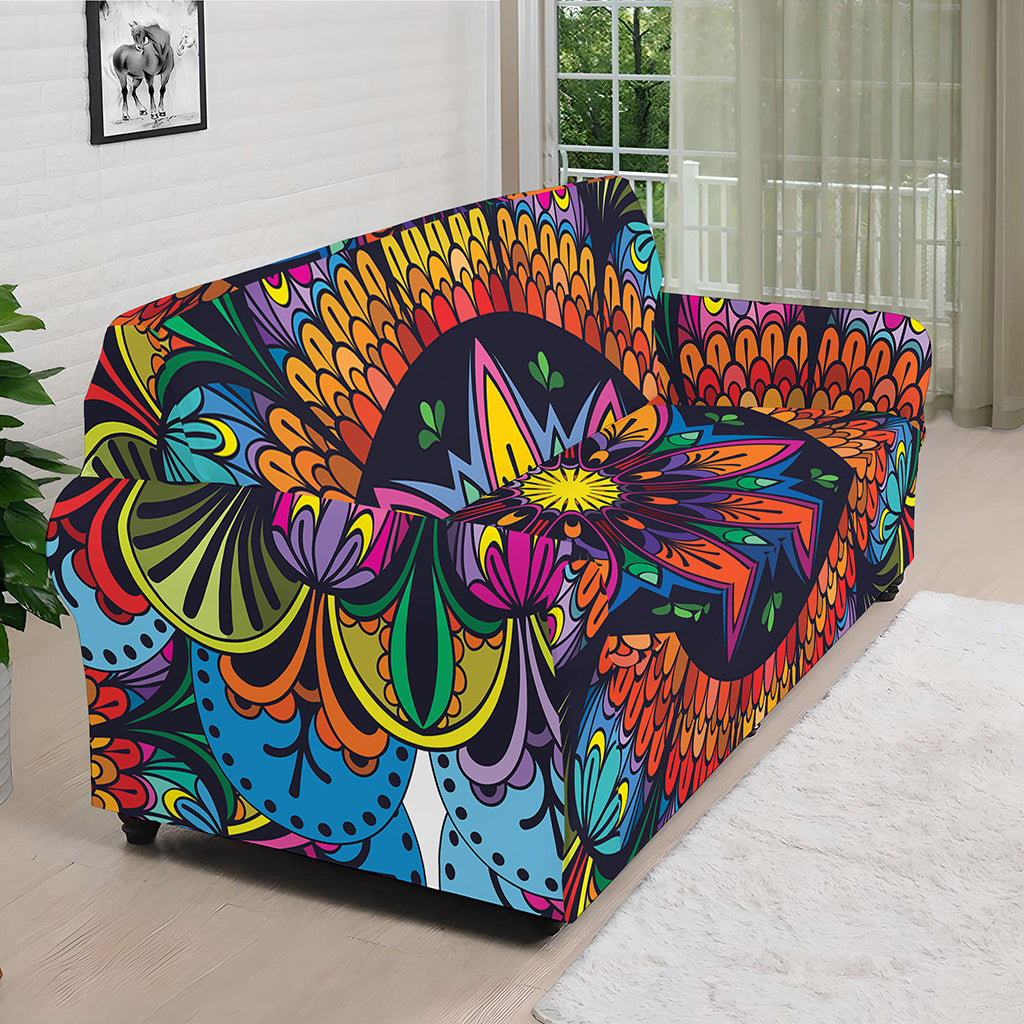 Colorful Mandala Print Sofa Cover