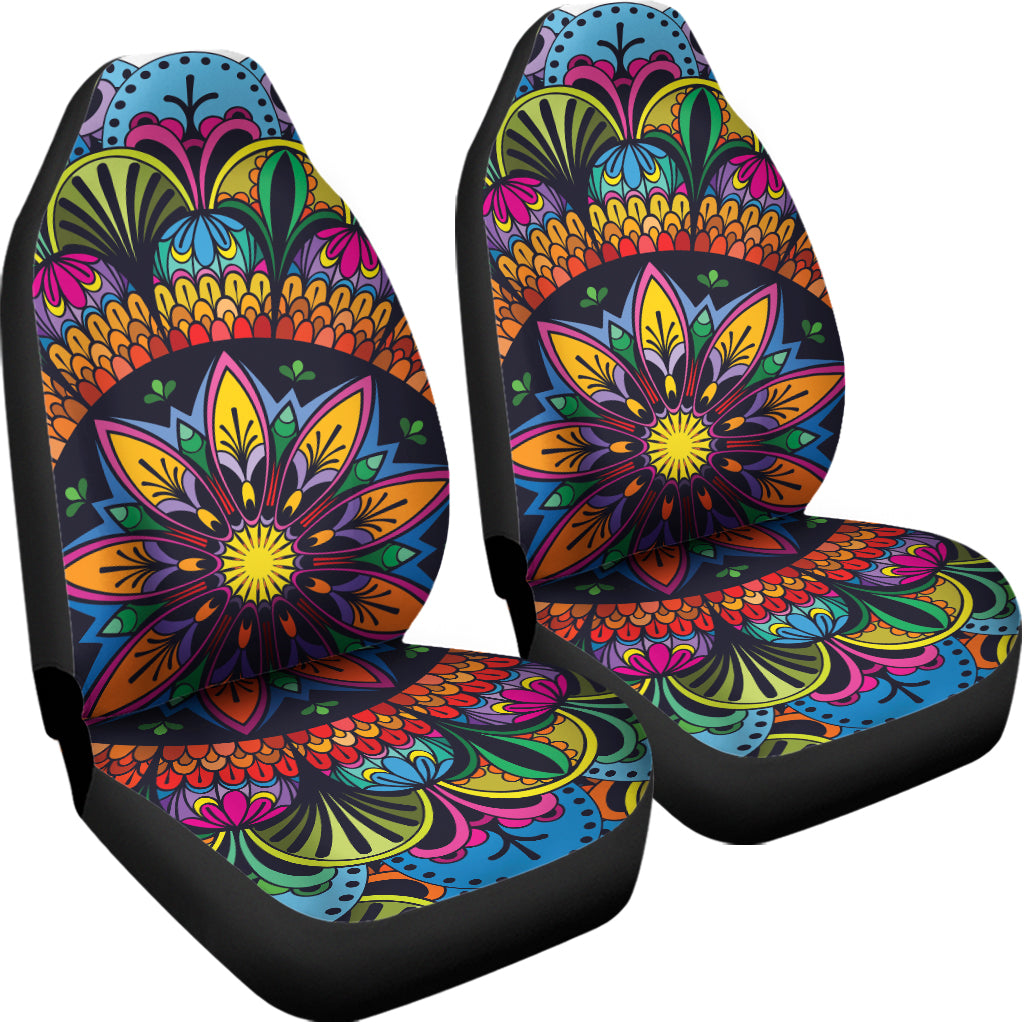Colorful Mandala Print Universal Fit Car Seat Covers