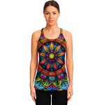 Colorful Mandala Print Women's Racerback Tank Top