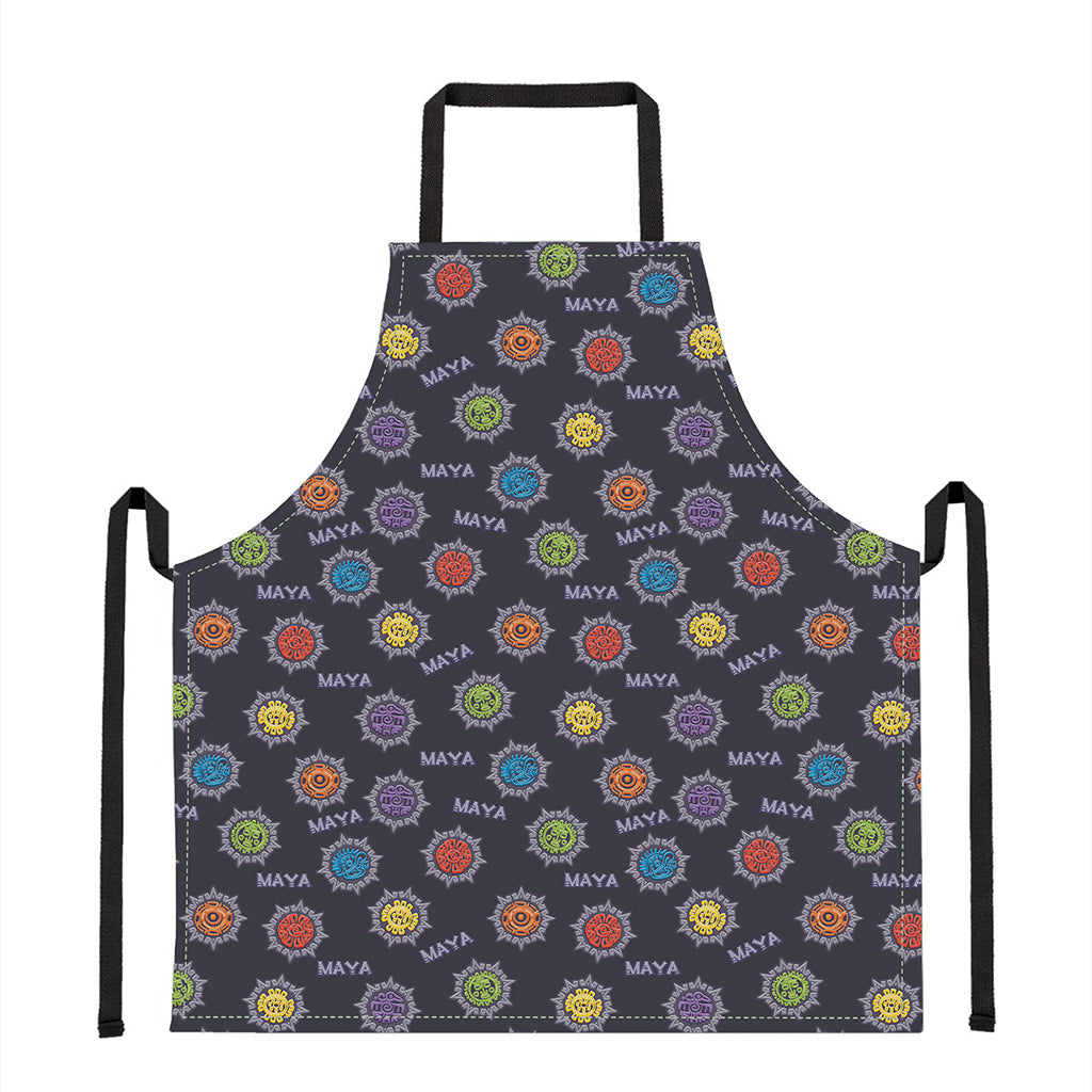 Colorful Maya Pattern Print Apron