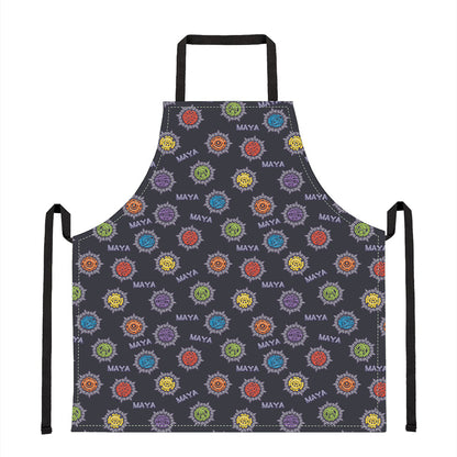 Colorful Maya Pattern Print Apron