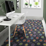 Colorful Maya Pattern Print Area Rug