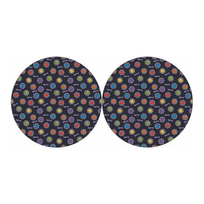 Colorful Maya Pattern Print Car Coasters