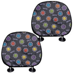 Colorful Maya Pattern Print Car Headrest Covers