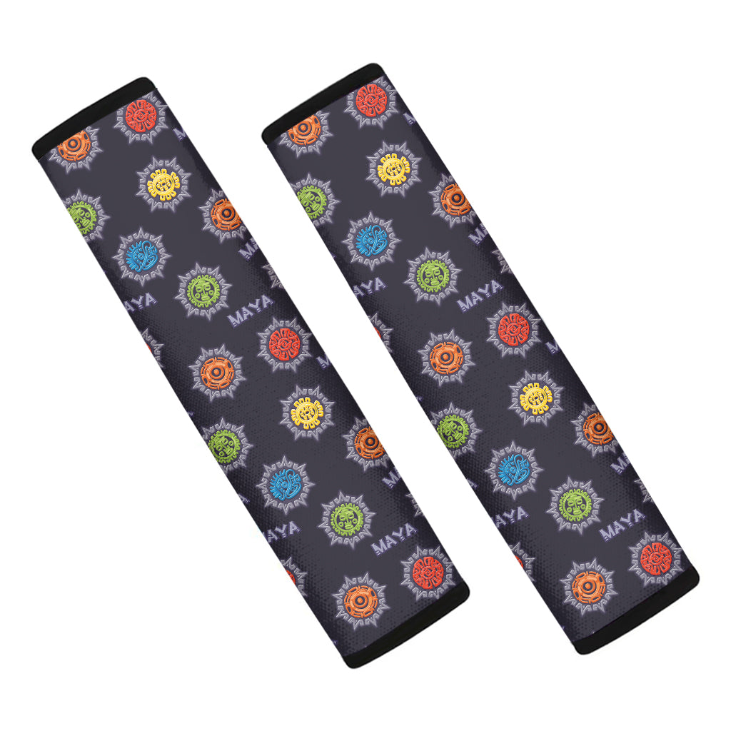 Colorful Maya Pattern Print Car Seat Belt Covers