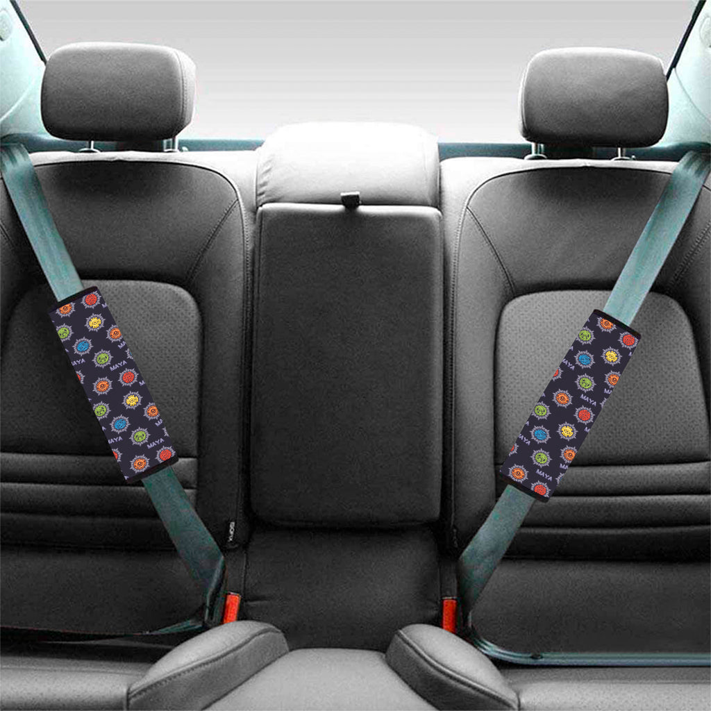 Colorful Maya Pattern Print Car Seat Belt Covers