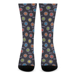 Colorful Maya Pattern Print Crew Socks