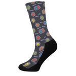 Colorful Maya Pattern Print Crew Socks